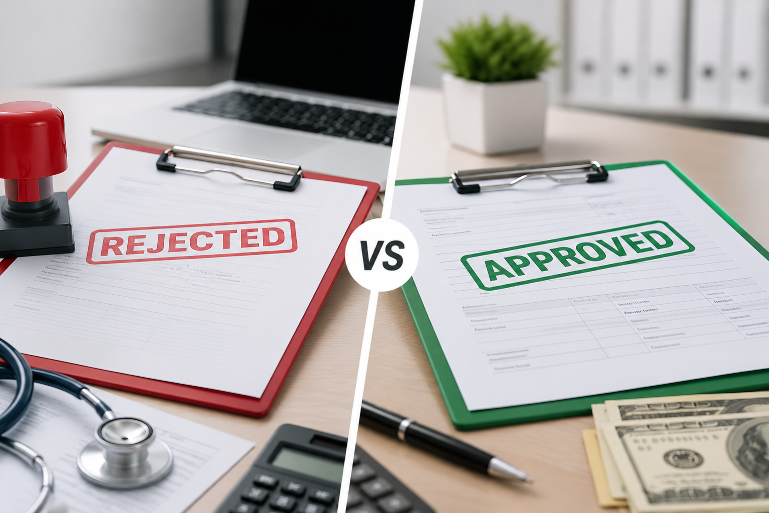 claim rejection vs denial